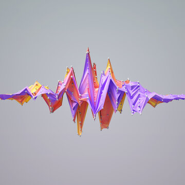 Neon node wave visualization with pearls and peaks