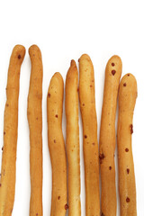 bread sticks isolated on white background