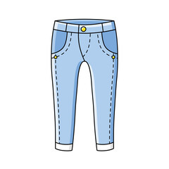 Jeans pants isolated cartoon vector