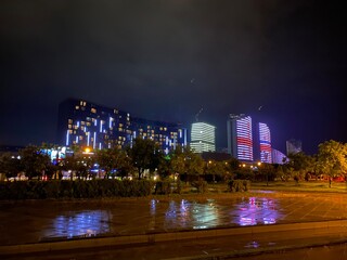 Fototapeta premium view of downtown city. view of the city. city at night. Batumi. Georgia.
