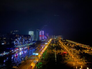 Fototapeta na wymiar night view of the city. city night. city at night. Batumi. Georgia.