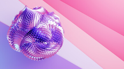 Procedural 3D illustration with an empty space