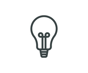 Light bulb icon for idea, innovation, or thinking concept