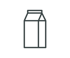 milk carton box line icon for website, app, user interface. 
