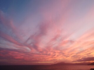 sunset over the sea