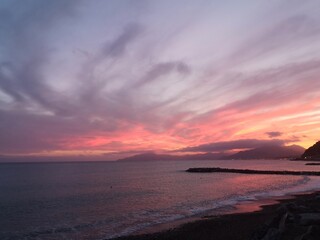 Fototapeta premium sunset over the sea