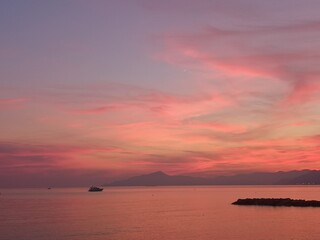 sunset over the sea