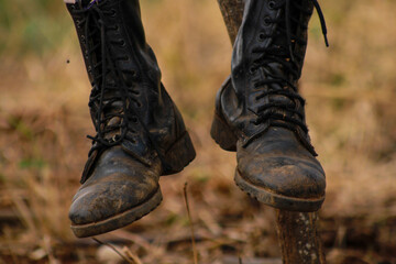 soldier boots in the war