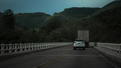 truck on the road