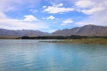 Fototapeta na wymiar View of Lake Tekapo, South Island of New Zealand