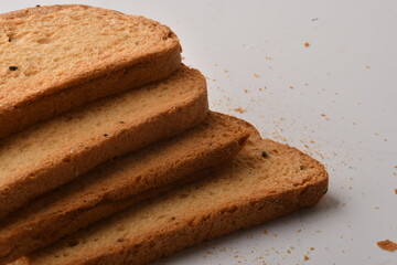 Crunchy Rusk or Toast for healthy life.