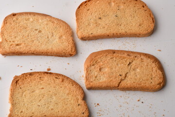 Crunchy Rusk or Toast for healthy life.