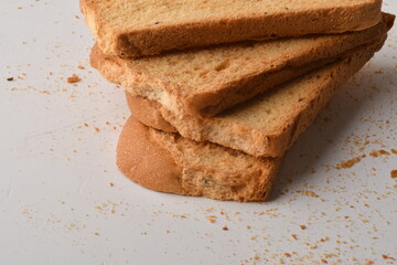 Crunchy Rusk or Toast for healthy life.