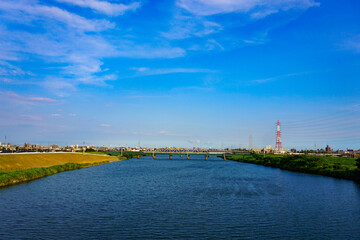 河川と空模様