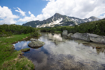 Fototapeta na wymiar Landscape of Banski Lakes, Pirin Mountain, Bulgaria