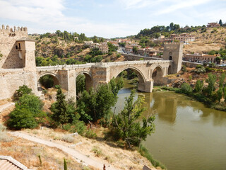 Bridge over the Tagus River Toledo Spain