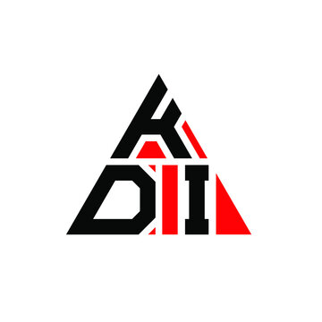KDI triangle letter logo design with triangle shape. KDI triangle logo design monogram. KDI triangle vector logo template with red color. KDI triangular logo Simple, Elegant, and Luxurious Logo. KDI 