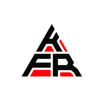 KFR triangle letter logo design with triangle shape. KFR triangle logo design monogram. KFR triangle vector logo template with red color. KFR triangular logo Simple, Elegant, and Luxurious Logo. KFR 