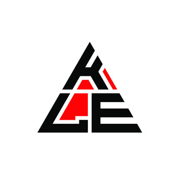 KLE triangle letter logo design with triangle shape. KLE triangle logo design monogram. KLE triangle vector logo template with red color. KLE triangular logo Simple, Elegant, and Luxurious Logo. KLE 