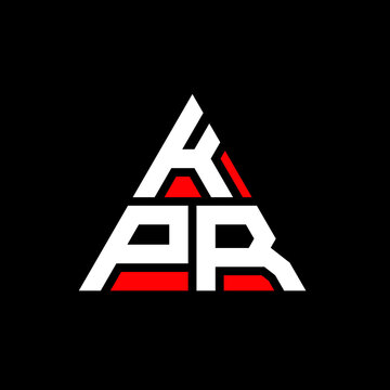 KPR triangle letter logo design with triangle shape. KPR triangle logo design monogram. KPR triangle vector logo template with red color. KPR triangular logo Simple, Elegant, and Luxurious Logo. KPR 