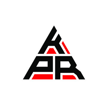 KPR triangle letter logo design with triangle shape. KPR triangle logo design monogram. KPR triangle vector logo template with red color. KPR triangular logo Simple, Elegant, and Luxurious Logo. KPR 
