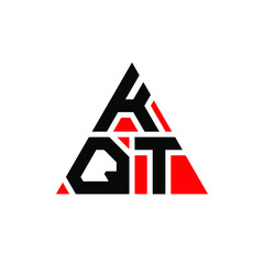 KQT triangle letter logo design with triangle shape. KQT triangle logo design monogram. KQT triangle vector logo template with red color. KQT triangular logo Simple, Elegant, and Luxurious Logo. KQT 