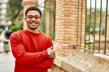 Handsome african american man outdoors