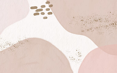 Watercolor art background vector. Wallpaper design with paint brush. Earth tone blue, pink, beige watercolor Illustration for prints, wall art, cover and invitation cards.