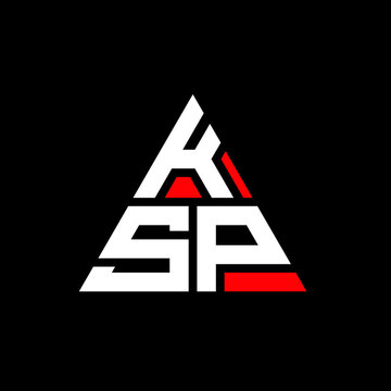 KSP triangle letter logo design with triangle shape. KSP triangle logo design monogram. KSP triangle vector logo template with red color. KSP triangular logo Simple, Elegant, and Luxurious Logo. KSP 