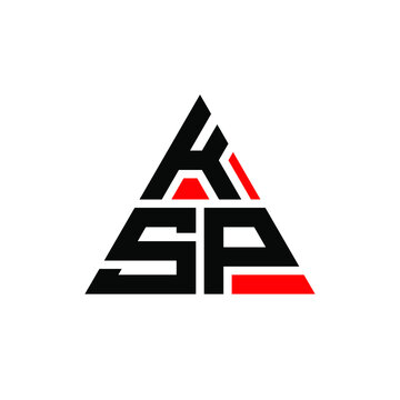 KSP triangle letter logo design with triangle shape. KSP triangle logo design monogram. KSP triangle vector logo template with red color. KSP triangular logo Simple, Elegant, and Luxurious Logo. KSP 