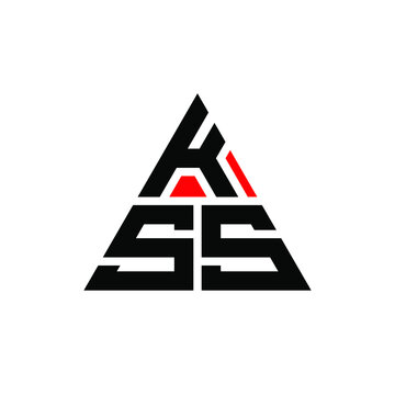 KSS triangle letter logo design with triangle shape. KSS triangle logo design monogram. KSS triangle vector logo template with red color. KSS triangular logo Simple, Elegant, and Luxurious Logo. KSS 