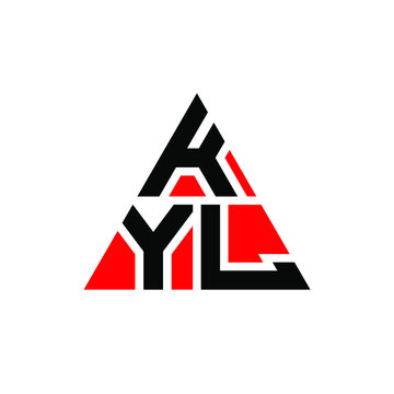 KYL triangle letter logo design with triangle shape. KYL triangle logo design monogram. KYL triangle vector logo template with red color. KYL triangular logo Simple, Elegant, and Luxurious Logo. KYL 