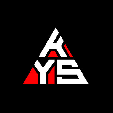 KYS triangle letter logo design with triangle shape. KYS triangle logo design monogram. KYS triangle vector logo template with red color. KYS triangular logo Simple, Elegant, and Luxurious Logo. KYS 