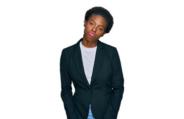 Young african american girl wearing business clothes looking at the camera blowing a kiss on air being lovely and sexy. love expression.
