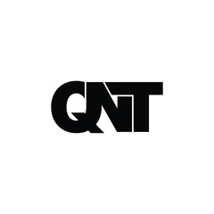 Obraz premium QNT letter monogram logo design vector