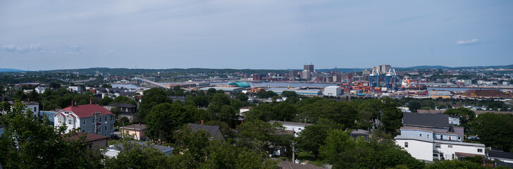 Panoramic view of Saint John NB from the Martello Tower
