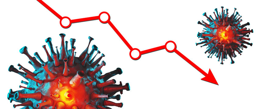 Covid Crisis And The Collapse Of The Markets, Economic Fallout. 3d Illustration