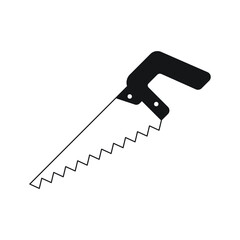 Garden saw icon design isolated on white background. 