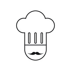 Chef hat icon design isolated on white background