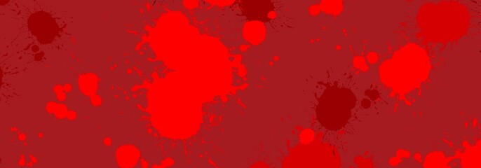 Abstract Red Ink Splashes on Red Background. Abstract Drop of Blood. Procreate digital Art	