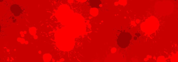 Abstract Red Ink Splashes on Red Background. Abstract Drop of Blood. Procreate digital Art	