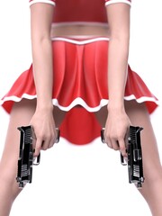 3D rendering illustration back view