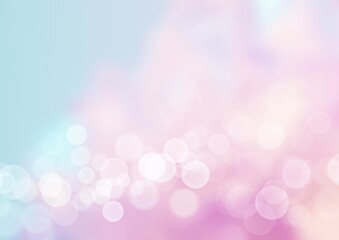 Obraz premium Ball bokeh pale pink and pale blue background