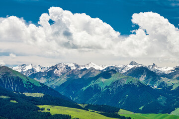 The beautiful landscape of Kalajun grassland of Yili of Xinjiang, China.