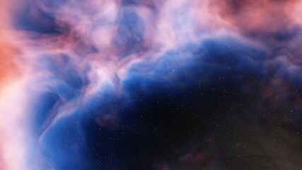 Naklejka premium nebula gas cloud in deep outer space