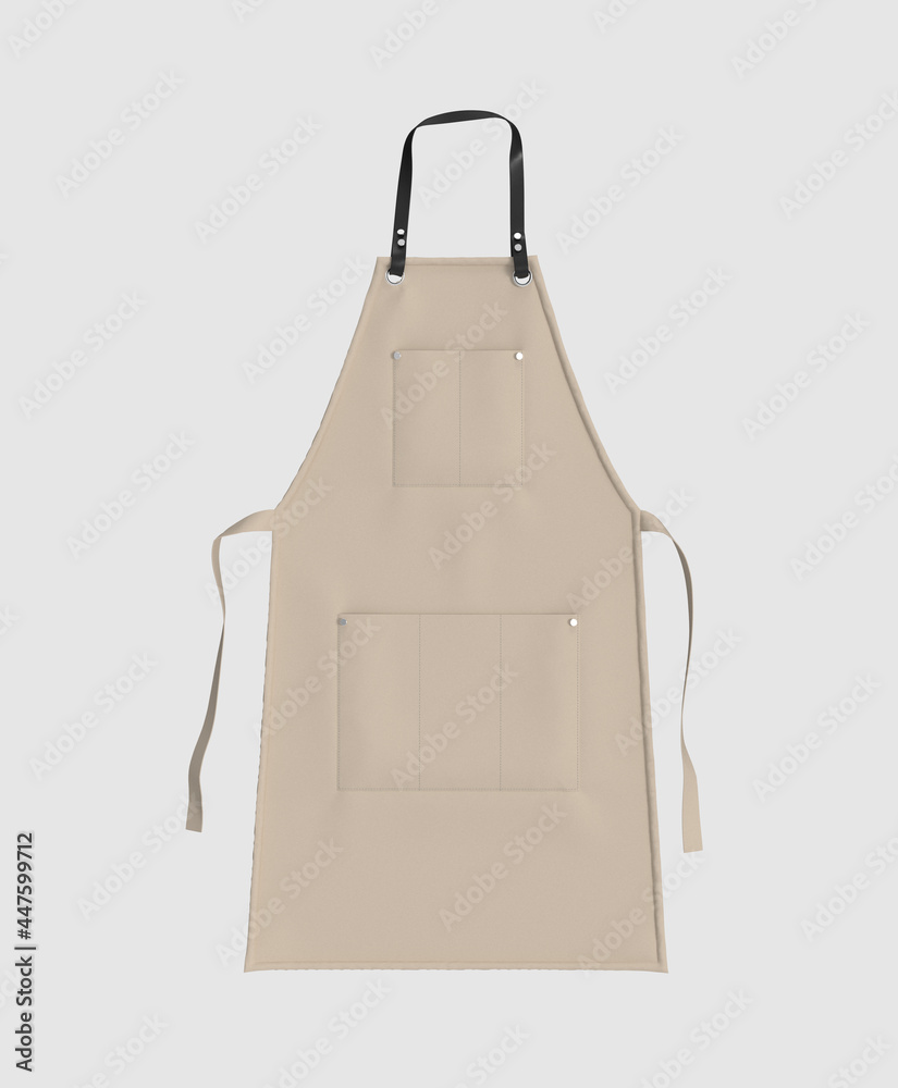 Canvas Prints blank leather apron, apron mockup, clean apron, design presentation for print, 3d illustration, 3d r