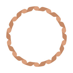 銅色のリボンでできた特別感のあるフレーム・背景素材：ブロンズ・銅メダル・3位・No.3のイメージ