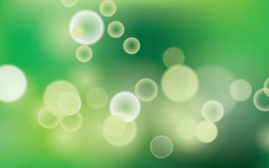 Abstract Blurred Green Light Nature Bokeh Effect for Cover Decoration and Background