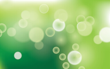 Abstract Blurred Green Light Nature Bokeh Effect for Cover Decoration and Background
