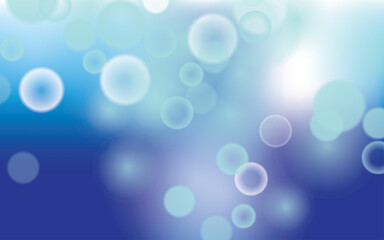Abstract Blurred Blue Light Summer Bokeh Effect for Cover Decoration and Background
